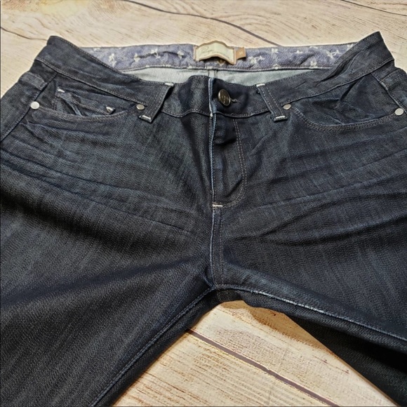 EUC PAIGE Benedict Canyon, Dark Wash, Mid-Rise, Boot Cut Jeans - Picture 4 of 9